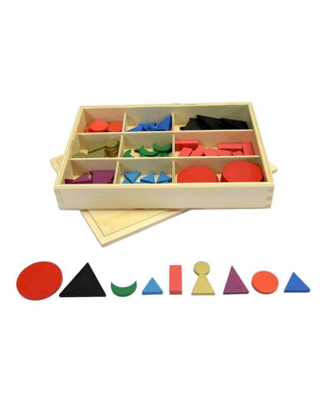 plateau Montessori avec symboles grammaticaux en bois