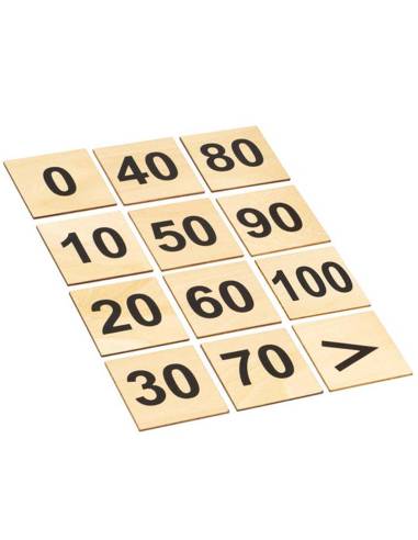 Cartes éducatives en bois pour comprendre unités et dizaines