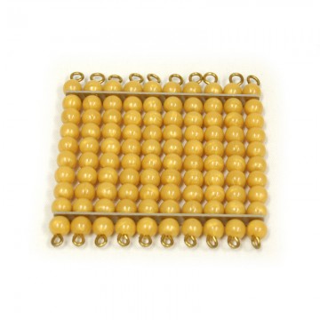 Précommande : 1 carré de 100 perles dorées : expédition mi avril