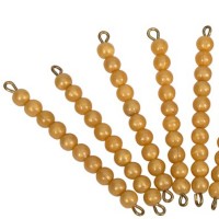 1 barre de 10 perles dorées