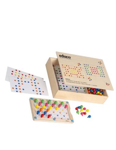 Jeu de mosaïque colorée en bois pour développer la motricité et la logique