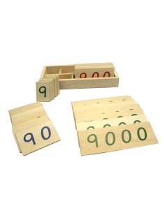 cartes Montessori en bois compactes pour nombres de 1 à 9000 2