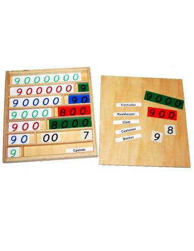 Explorer les grands nombres avec les perles et symboles Montessori