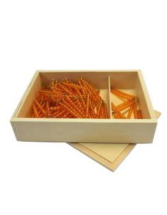 chaînes de 100 et 1000 Montessori avec boîte bois