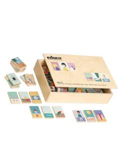 L’enfant crée une histoire en plaçant les scènes dans l’ordre 2