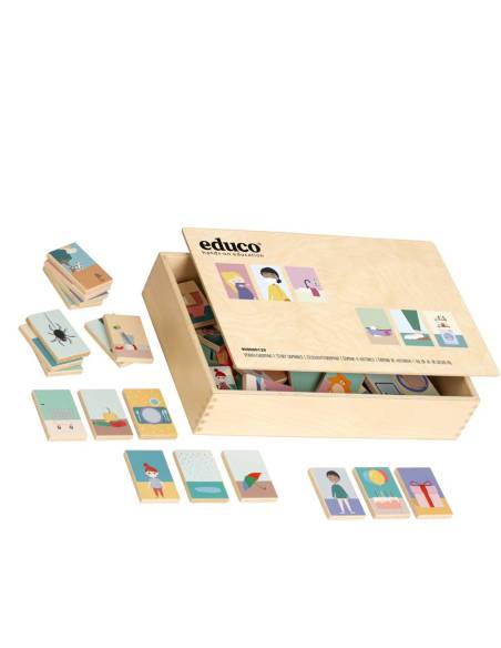 L’enfant crée une histoire en plaçant les scènes dans l’ordre