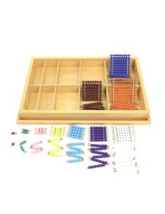 boite de chaînes courtes Montessori carrés de 1 à 10 2