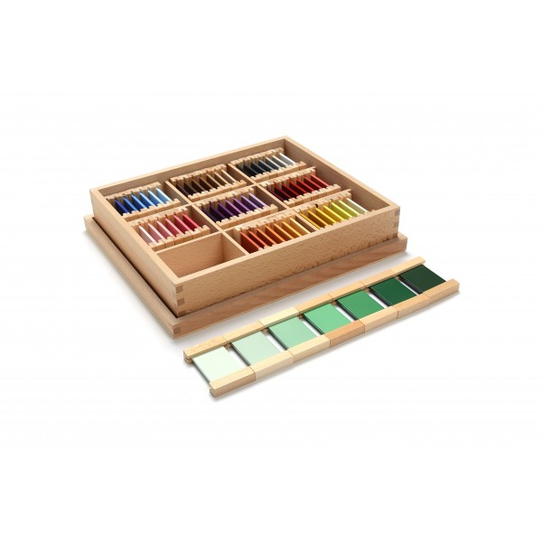 LyGuy Montessori Boîte de Rangement en Bois pour tablettes dapprentissage et de Couleur