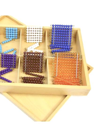 Matériel sensoriel pour comprendre les carrés de 1 à 10 en perles