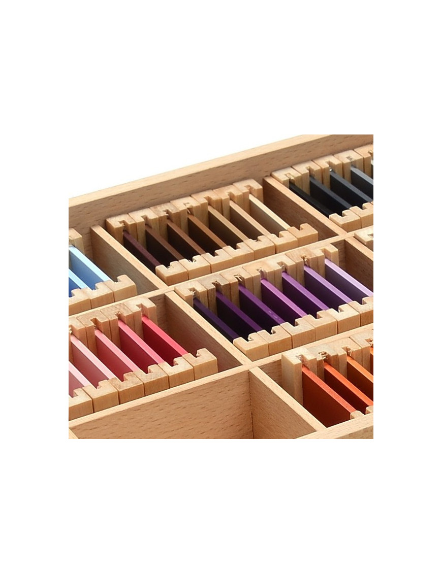 3ème boîte de tablettes de couleur en bois
