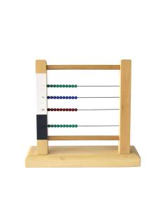 Boulier Montessori 4 rangées avec perles colorées pour enfants dès 5 ans