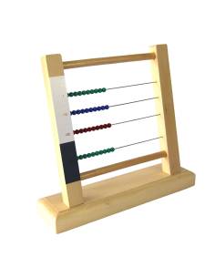 Boulier Montessori 4 rangées avec perles colorées pour enfants dès 5 ans 2