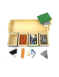 Serpent de la soustraction Montessori avec perles colorées