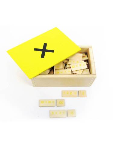 Cartes en bois pour apprendre les multiplications de façon autonome