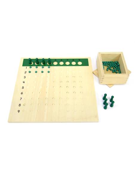 Plateau Montessori pour visualiser les divisions avec des perles
