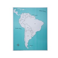 Carte de contrôle pour le puzzle de l'Amérique du Sud