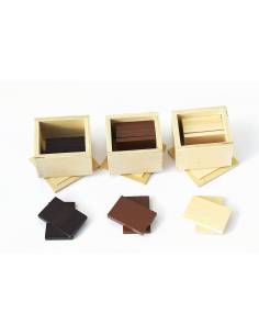 Tablettes baryques Montessori en bois pour discrimination des poids 2