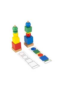 Jeu éducatif en bois pour apprendre à trier par forme et couleur 2