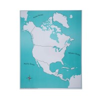 Carte vierge pour le puzzle de l'Amérique du Nord et centrale