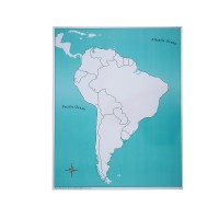 Carte vierge pour le puzzle de l' Amérique du Sud