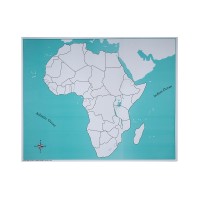 Carte vierge pour le puzzle de l'Afrique