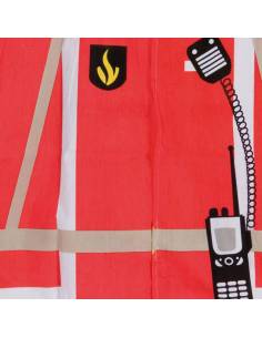 Déguisement de pompier pour enfant 3-6 ans avec veste rouge et pantalon 2