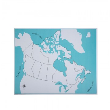 Carte vierge pour le puzzle du Canada