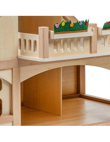 Structure en bois robuste et ouverte, idéale pour meubler et jouer à plusieurs