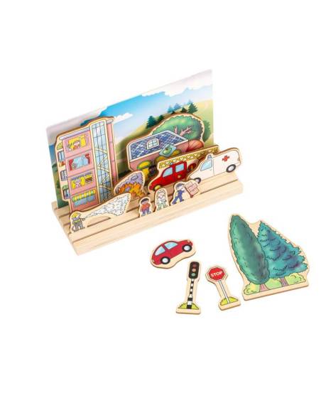 Jeu éducatif en bois Histoires glissantes à raconter pour développer le langage