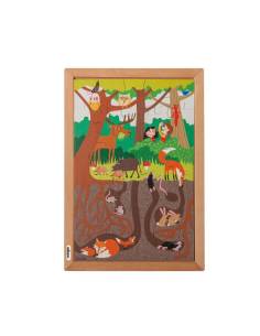 : Set de 4 puzzles en bois “Dessus et dessous” avec 28 et 35 pièces 2