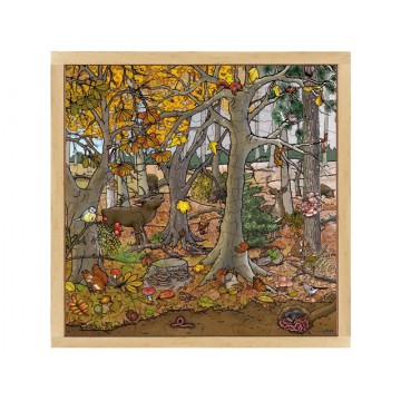 Puzzle "automne-hiver dans la forêt"