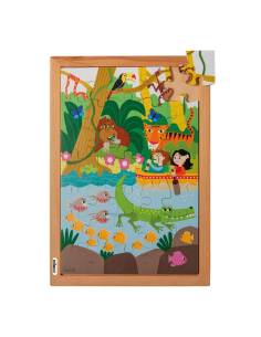 Puzzle éducatif « La jungle » 35 pièces – observer la vie en surface et sous terre 2