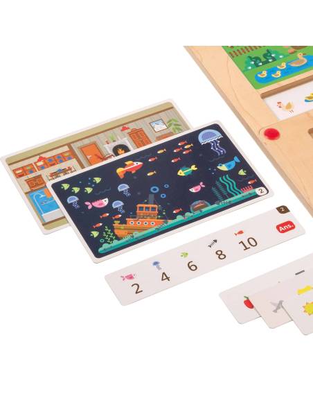 Jeu éducatif magnétique pour développer motricité fine et apprendre à compter