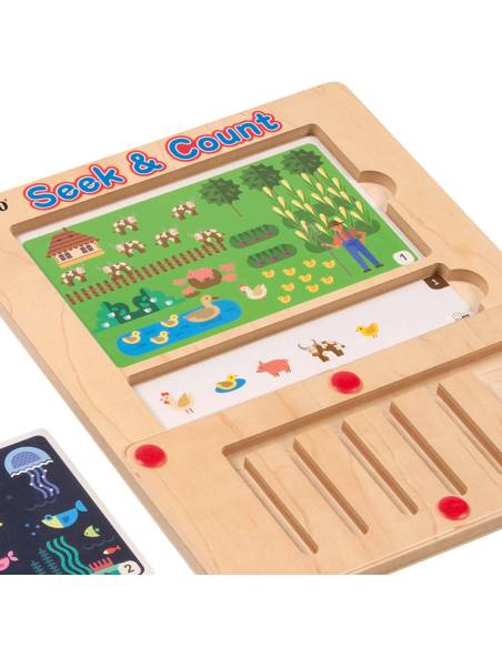 Tableau magnétique de motricité fine avec stylet – Les quantités