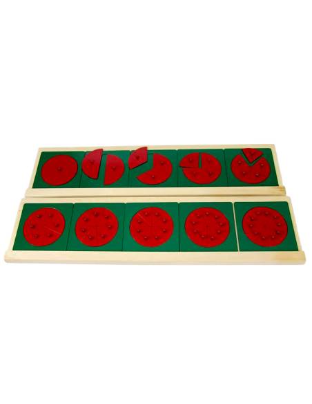 Cercles des fractions métalliques avec supports