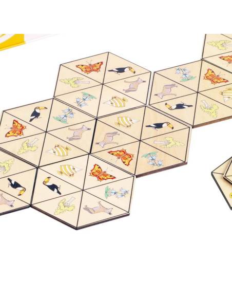 Jeu éducatif en bois pour développer observation et vocabulaire sur la nature