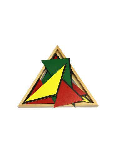 Triangles constructeurs Montessori – explorer formes, équivalences et symétries