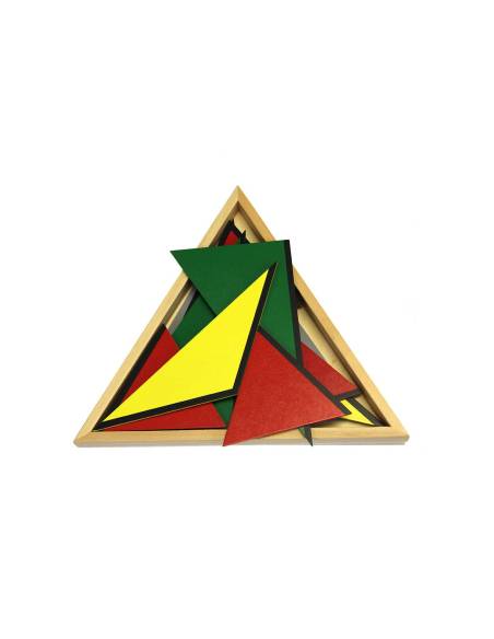 Triangles constructeurs Montessori – explorer formes, équivalences et symétries