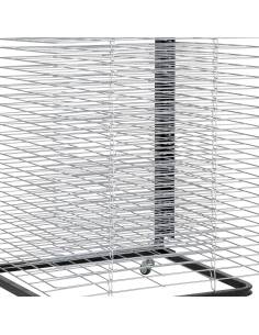 Séchoir à dessins mobile sur roulettes – 30 compartiments format A2 2