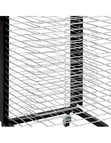 Séchoir à dessins sur roulettes format A3 – 25 compartiments