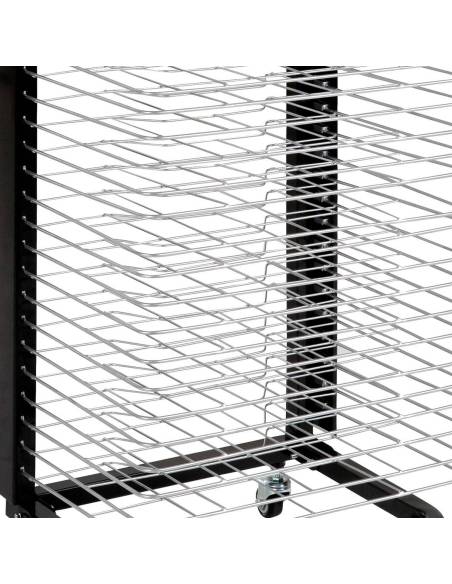 Séchoir à dessins sur roulettes format A3 – 25 compartiments