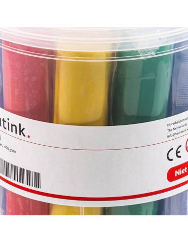 Pâte à modeler souple en pot refermable – 4 couleurs – 1,4 kg