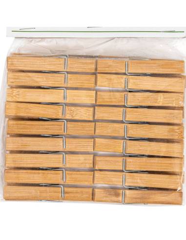 Lot de 48 pinces à linge en bois naturel pour ateliers Montessori