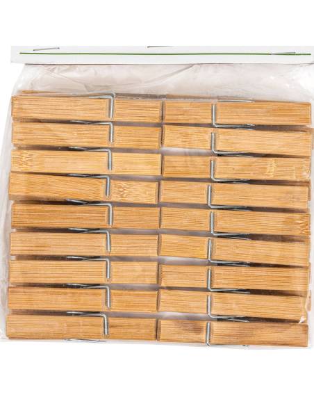 Lot de 48 pinces à linge en bois naturel pour ateliers Montessori