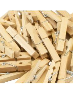 50 pinces à linge en bois naturel 4,8 cm 2