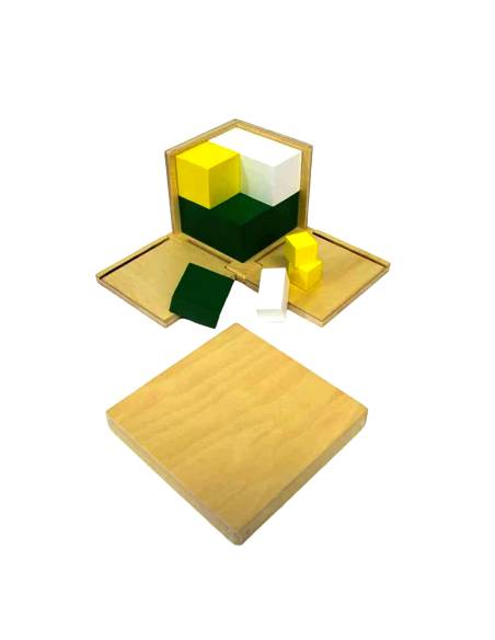 Cube Montessori représentant (a + b)²