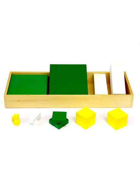 Cube Montessori de la puissance 3 en bois