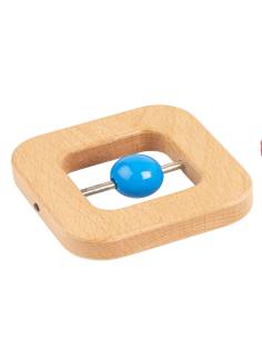 hochet Montessori en bois avec anneaux 2