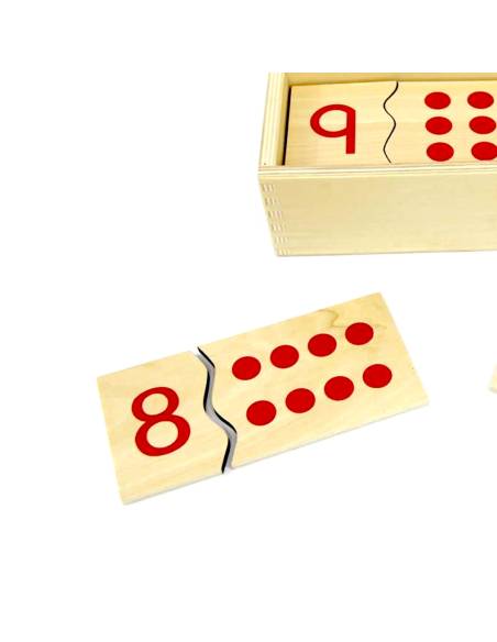 Puzzle en bois Montessori pour découvrir les chiffres