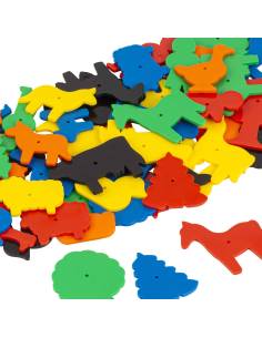 72 figurines bois ferme pour jeu du marteau 2